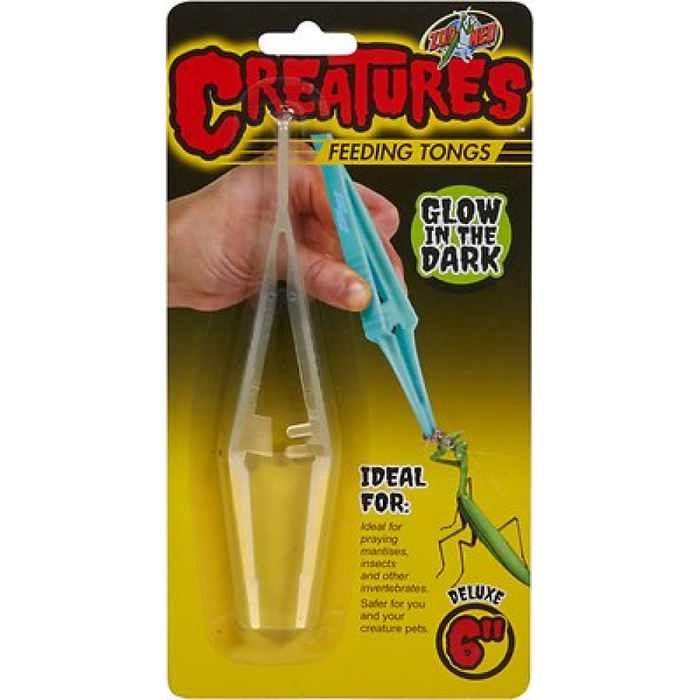 Zoo Med Creatures Feeding Tongs Glow In The Dark 6In