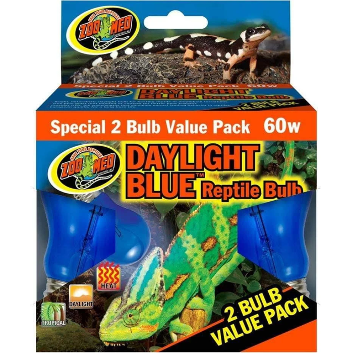 Zoo Med Daylight Blue Reptile Bulb 2Pk