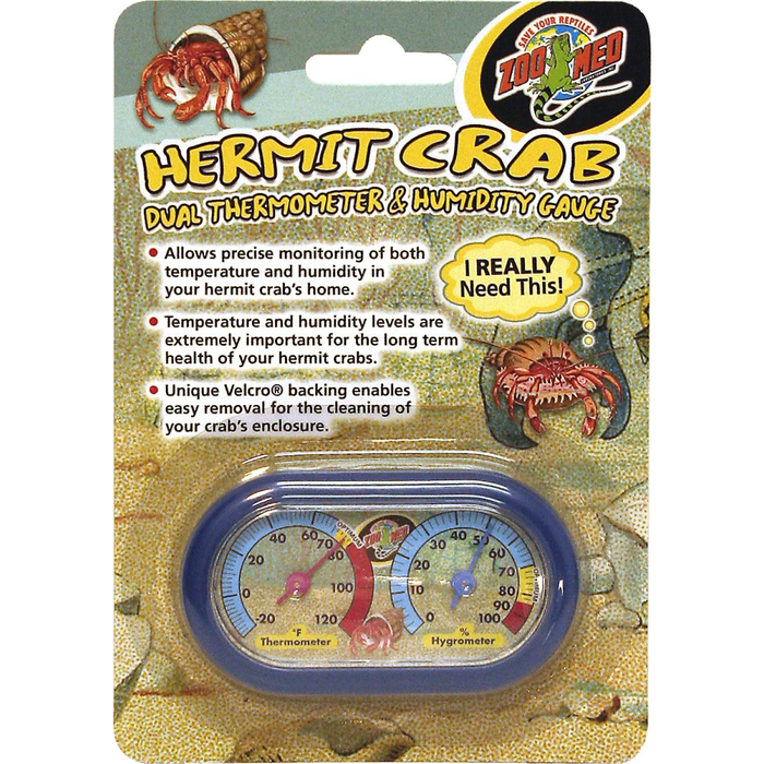 Zoo Med Hermit Crab Dual Thermometer & Humidity Gauge