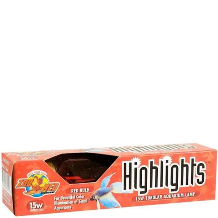 Zoo Med Highlights Incandescent Bulb Red 15W