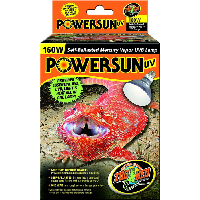 Zoo Med Powersun Uv Lamp 160W