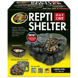 Zoo Med Repti Shelter 3 In 1 Cave Large - Pet Totality
