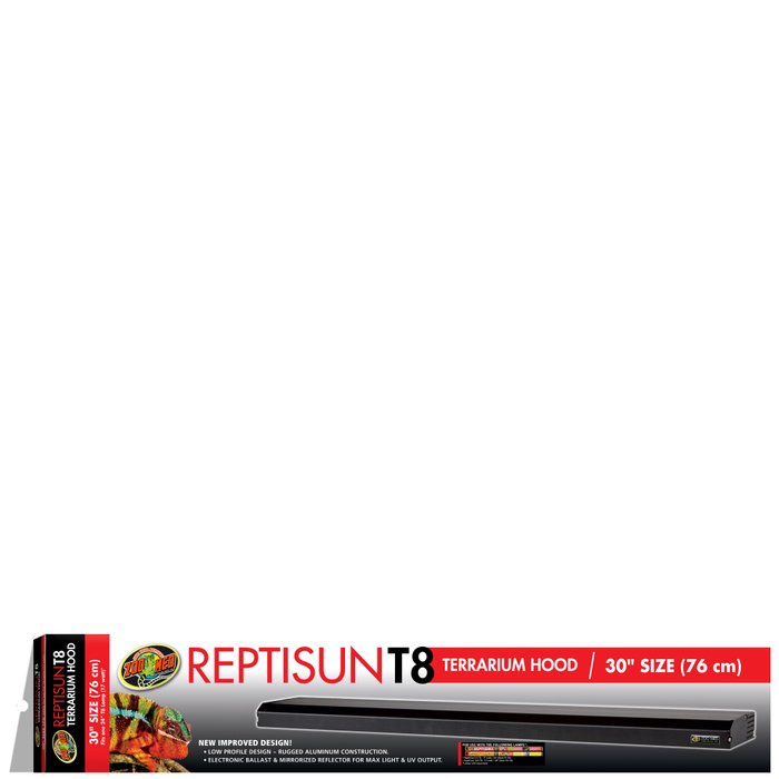 Zoo Med Reptisun Terrarium T8 Fluorescent Hood 30In