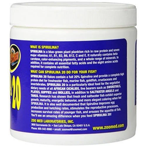 Zoo Med Spirulina 20 Flake Food 2Oz - Pet Totality