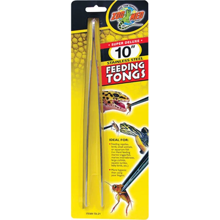 Zoo Med Stainless Steel Feeding Tongs 10In