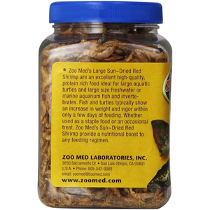 Zoo Med Sun Dried Red Shrimp Large 2.5Oz - Pet Totality