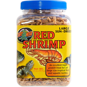 Zoo Med Sun Dried Red Shrimp Large 2.5Oz - Pet Totality