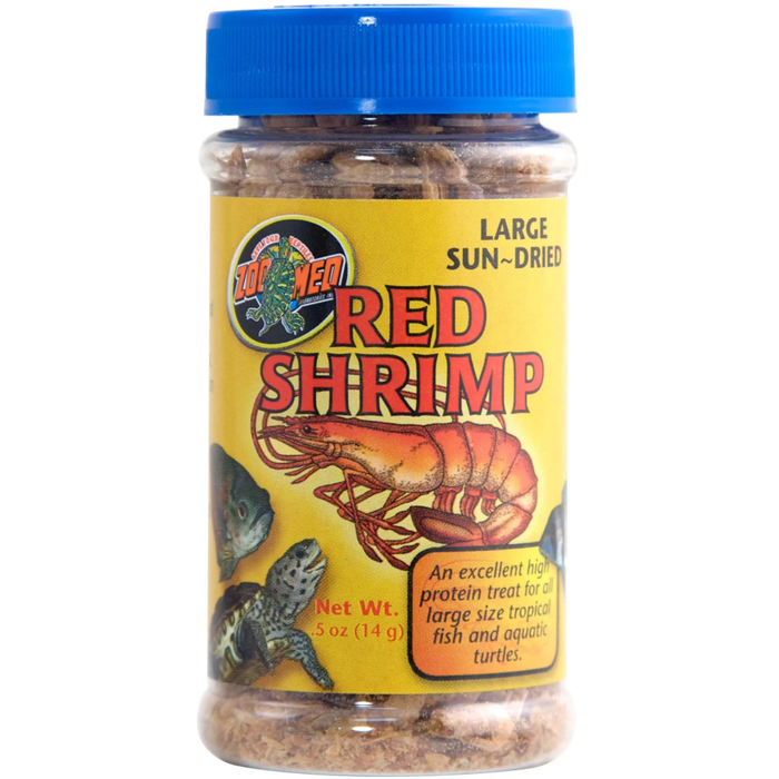 Zoo Med Sun Dried Red Shrimp Large .5Oz