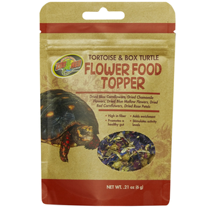 Zoo Med Tortoise & Box Turtle Flower Food Topper 0.21Oz - Pet Totality