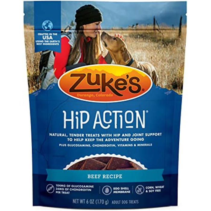 Zukes Dog Hip Action Beef 6Oz