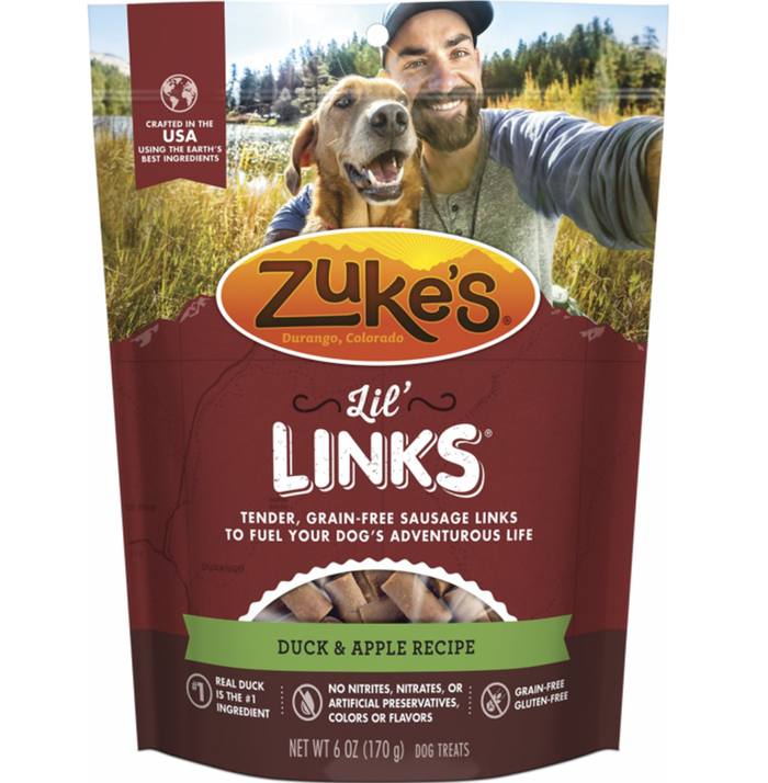 Zukes Dog Lil Links Duck 6Oz