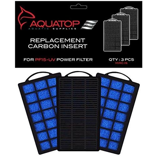 Aquatop Aquarium Carbon Cartridge For Pf15-Uv Hang On Uv Filter 3Pc