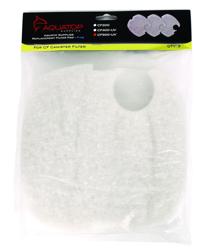 Aquatop Replacement White Filter Pads For The Cf-500Uv - 3Pk