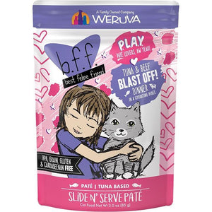 BFF  Cat Play Blstoff Tuna 3 oz. Pouch (Case of 12) - Pet Totality