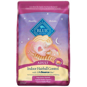Blue Buffalo Cat  Indoor  Chicken  Hairball  15 Lbs. - Pet Totality