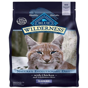 Blue Buffalo Cat  Wilderness  Grain-Free  Mature  5 Lbs. - Pet Totality