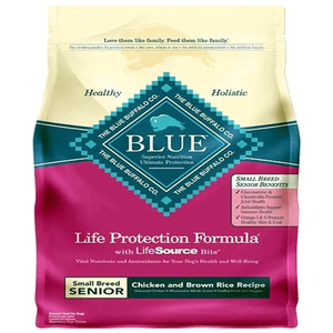Blue Buffalo Dog Senior  Small  Breed Chicken Brown Rice  15 Lbs. - Pet Totality