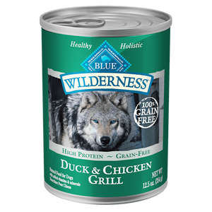 Blue Buffalo Dog Wilderness  Gf Duck Chicken 12.5 Oz.(Case Of 12) - Pet Totality