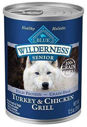 Blue Buffalo Dog Wilderness  Gf Senior Turkey 12.5 Oz.(Case Of 12) - Pet Totality