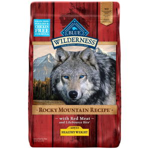 Blue Buffalo Dog Wilderness Rocky  Mountain Red  Healthy Weight 22 Lbs. - Pet Totality