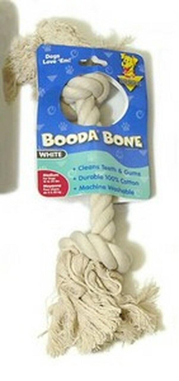 Booda 2-Knot Rope Bone White Medium
