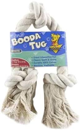 Booda 3-Knot Rope Tug White Medium - Pet Totality