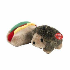 Booda Soft Bite Plush Hedgehog & Hotdog Small 2Pk