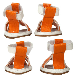 Buckle-Supportive Pvc Waterproof Pet Sandals Shoes - Set Of 4 - Pet Totality