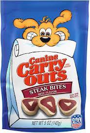 Canine Carry Outs Steak Bites 5Oz - Pet Totality