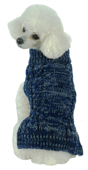 Classic True Heavy Cable Knitted Ribbed Fashion Dog Sweater - Pet Totality