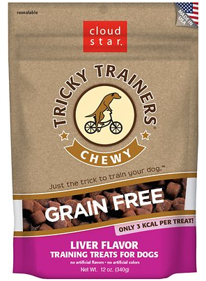 Cloud Star Chewy Tricky Trainers Salmon Flavor Dog Treats, 12-Oz. Bag - Pet Totality