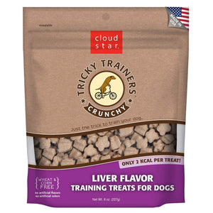Cloud Star Crunchy Tricky Trainers Liver Flavor Dog Treats, 8-Oz. Bag - Pet Totality