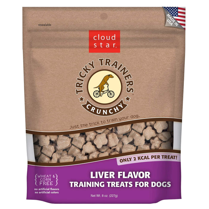 Cloud Star Crunchy Tricky Trainers Liver Flavor Dog Treats, 8-Oz. Bag