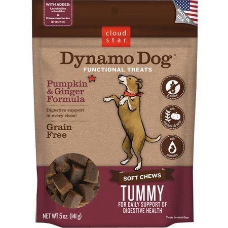 Cloud Star Dynamo Dog Tummy Soft Chews Pumpkin & Ginger Formula Dog Treats, 14-Oz. Bag