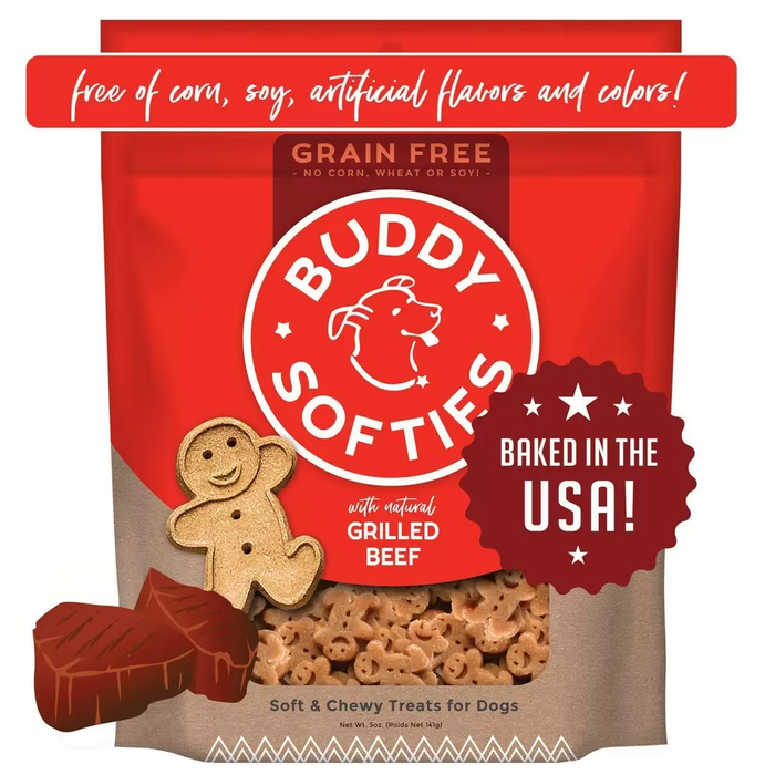 Cloud Star Grain-Free Soft & Chewy Buddy Biscuits With Rotisserie Chicken Dog Treats, 5-Oz. Bag