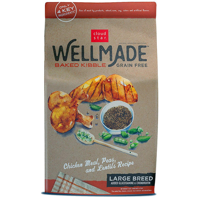 Cloud Star Wellmade Dog Grain Free Baked Lbr Ckn Pea 5# 5#