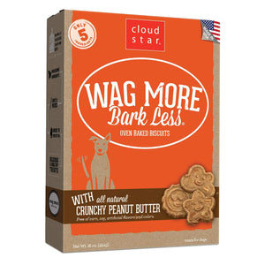 Cloudstar Wagmore Dog Baked Crunchy Peanut Butter 3Lb - Pet Totality