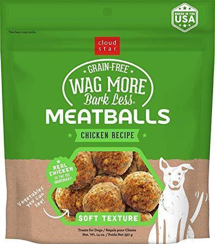 Cloudstar Wagmore Dog Meatball Grain Free Beef 14Oz