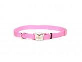 Coastal Adjustable Nylon Collar With Titan Metal Buckle Bright Pink 1X14-20In - Pet Totality