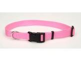 Coastal Adjustable Nylon Collar With Tuff Buckle Bright Pink 1X26In - Pet Totality