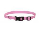 Coastal Adjustable Nylon Collar With Tuff Buckle Bright Pink 5/8X14In - Pet Totality