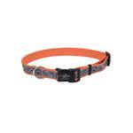 Coastal Lazer Brite Reflective Adjustable Dog Collar Orange Dog Houses 3/8X12 - Pet Totality