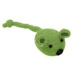 Coastal Pet Products Rascals  Handcrafted Wool 5" Green Mouse - Pet Totality