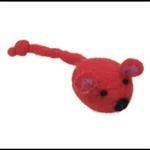 Coastal Pet Products Rascals  Handcrafted Wool 5" Red Mouse - Pet Totality