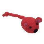 Coastal Pet- Rascals 4" Handcrafted Wool Bird With Feathers Cat Toy Red