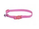 Coastal Safe Cat Adj Snag-Proof Nylon Breakaway Collar Bright Pink 3/8X8-12In