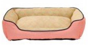Dallas Manufacturing Box Faux Linnen Dog Bed 27X36 - Pet Totality