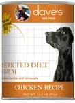 Dave Dog Restricted Diet Low Sodium Chicken  13 Oz. Case Of 12