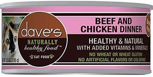 Daves Naturally Healthy Cat Food, Beef & Chicken Dinner   Case Of 24 - Pet Totality