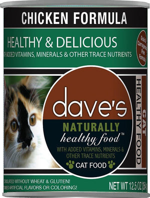 Daves Naturally Healthy Cat Food, Chicken Formula Case Of 12 - Pet Totality